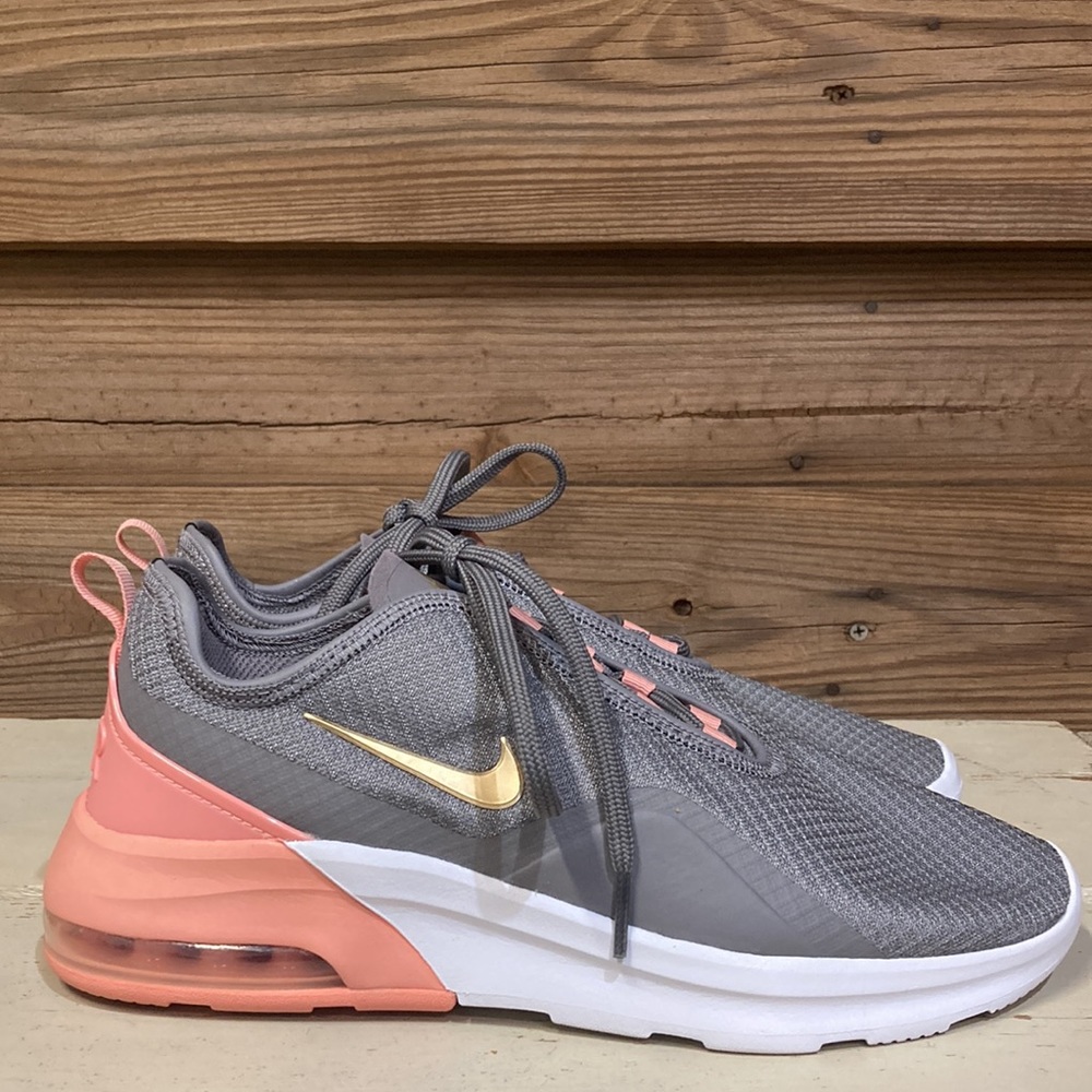 Nike Women's Gray Pink Gold Air Max-Style Sneakers